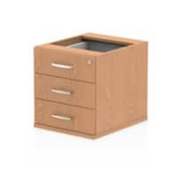 Impulse Fixed Pedestal 3 Drawer Oak 440 x 550 x 410 mm