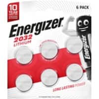 Energizer CR2032 Lithium Coin Cell Battery Pack of 6