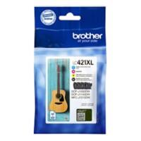 Brother LC421XLVAL Ink Cartridge LC421XLVAL Black, Cyan, Magenta, Yellow Pack of 4
