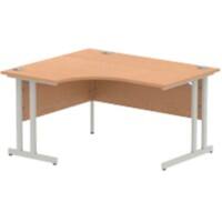 dynamic Impulse Left Hand Desk Rectangular Oak Cantilever 1,400 (W) x 1,200 (D) x 730 (H) mm MFC (Melamine Faced Chipboard)