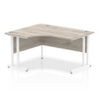 dynamic Impulse Left Hand Desk Rectangular Grey Oak Cantilever 1,400 (W) x 1,200 (D) x 730 (H) mm MFC (Melamine Faced Chipboard)