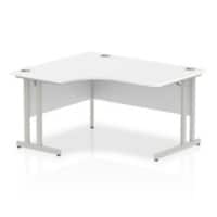 dynamic Impulse Left Hand Desk Rectangular White Cantilever 1,400 (W) x 1,200 (D) x 730 (H) mm MFC (Melamine Faced Chipboard)