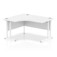 dynamic Impulse Left Hand Desk Rectangular White Cantilever 1,400 (W) x 1,200 (D) x 730 (H) mm MFC (Melamine Faced Chipboard)