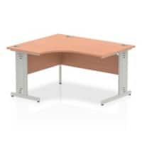 dynamic Impulse Left Hand Desk Rectangular Beech Cantilever 1,400 (W) x 1,200 (D) x 730 (H) mm MFC (Melamine Faced Chipboard)