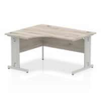 dynamic Impulse Left Hand Desk Rectangular Grey Oak Cantilever 1,400 (W) x 1,200 (D) x 730 (H) mm MFC (Melamine Faced Chipboard)