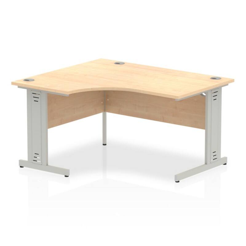 dynamic Impulse Left Hand Desk Rectangular Maple Cantilever 1,400 (W) x 1,200 (D) x 730 (H) mm MFC (Melamine Faced Chipboard)