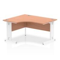 dynamic Impulse Height Adjustable Left-hand Desk Rectangular MFC White 1,400 x 1,200 x 730 mm