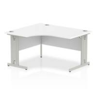 dynamic Impulse Left Hand Desk Rectangular White Cantilever 1,400 (W) x 1,200 (D) x 730 (H) mm MFC (Melamine Faced Chipboard)