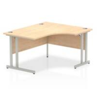 dynamic Impulse Height Adjustable Right-hand Desk Rectangular Maple MFC Grey 1,400 x 1,200 x 730 mm