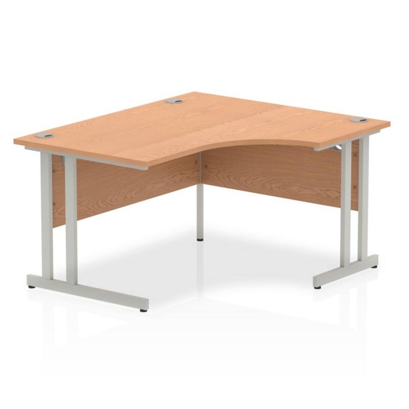 dynamic Impulse Right Hand Desk Rectangular Oak Cantilever 1,400 (W) x 1,200 (D) x 730 (H) mm MFC (Melamine Faced Chipboard)