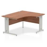 dynamic Impulse Right Hand Desk Rectangular Walnut Cantilever 1,400 (W) x 1,200 (D) x 730 (H) mm MFC (Melamine Faced Chipboard)