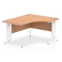 dynamic Impulse Right Hand Desk Rectangular Oak Cantilever 1,400 (W) x 1,200 (D) x 730 (H) mm MFC (Melamine Faced Chipboard)