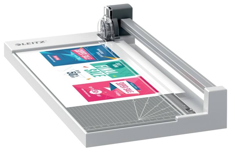 Leitz Precision Home Office Paper Trimmer 9026 A4 305 mm Retractable Rotary Bypass Blade Straight Cut Grey 10 Sheets