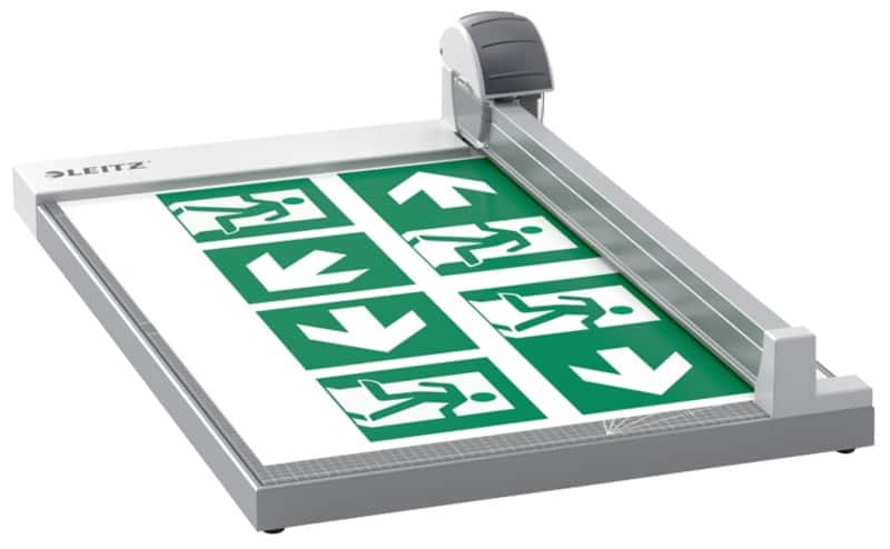 Leitz Precision Office Paper Trimmer 9028 A3 420 mm Retractable Rotary Blade Straight, Wave and Perforated Cut Grey 15 Sheets