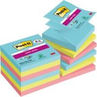 Post-it Super Sticky Z-Notes 76 x 76 mm Cosmic Colours 90 Sheets Value Pack 8 + 4 Free