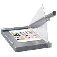 Leitz Precision Office Pro Guillotine Paper Cutter 9023 A4+ 381 mm Steel Blade Premium Glass Bed EdgeGlow Light Grey 25 Sheets