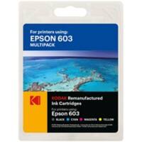 Kodak Ink Cartridge Compatible with Epson 603 Black, Cyan, Magenta, Yellow Pack of 4