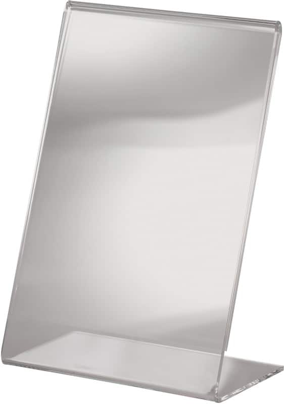 Sigel Sign Holder A6 L-Shape 10.6 (W) x 5.3 (D) x 15.5 (H) cm Transparent