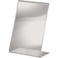 Sigel Table-Top Sign Holder A6 1 Tier Freestanding Slanted Rectangular 10.6 (W) x 5.3 (D) x 15.5 (H) cm Transparent