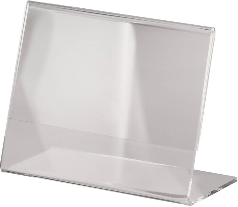 Sigel Sign Holder A7 Landscape L-Shape 10.5 (W) x 3.8 (D) x 7.7 (H) cm Transparent