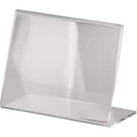 Sigel Table-Top Sign Holder A7 1 Tier Freestanding Slanted Rectangular 10.5 (W) x 3.8 (D) x 7.7 (H) cm Transparent