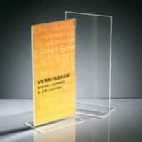 Sigel Table-Top Sign Holder DL 1 Tier Freestanding Rectangular 10.5 (W) x 6.5 (D) x 21.2 (H) cm Transparent