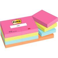 Post-it Notes Colour Notes 38 x 51 mm Blue, Green, Orange, Pink  Plain 12 Pads of 100 Sheets