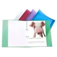 Rapesco Ring Binder 2 Rings 25 mm Polypropylene A4 Assorted colours Pack of 10