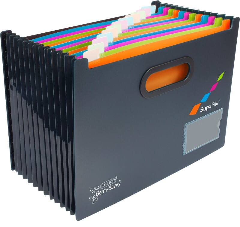 Rapesco SupaFile Document folder 13 Pockets A4 PP (Polypropylene) Assorted 1489