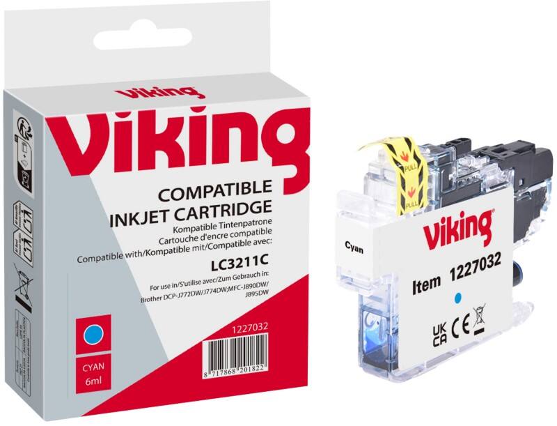 Viking LC3211C Compatible Brother Ink Cartridge Cyan
