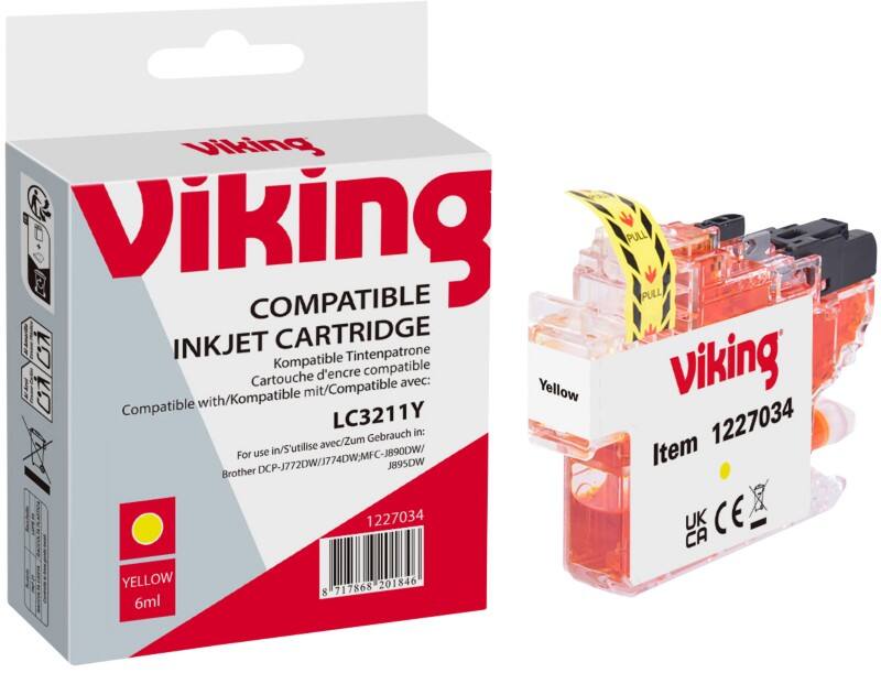 Viking LC3211Y Compatible Brother Ink Cartridge Yellow