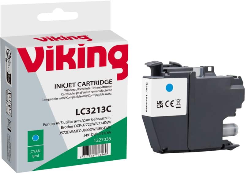 Viking LC3213C Compatible Brother Ink Cartridge Cyan
