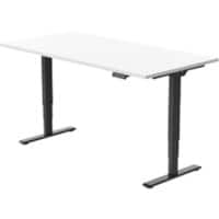 euroseats Economy Sit Stand Desk Rectangular White T-Foot 1,400 (W) x 800 (D) x 1,275 (H) mm Metal
