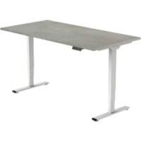 euroseats Sit Stand Desk White, Grey 1,400 x 800 x 625 - 1,275 mm