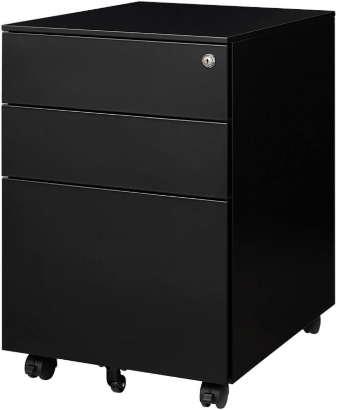 euroseats Mobile Pedestal Rectangular 3 Drawers 390 (W) x 500 (D) x 600 (H) mm Metal