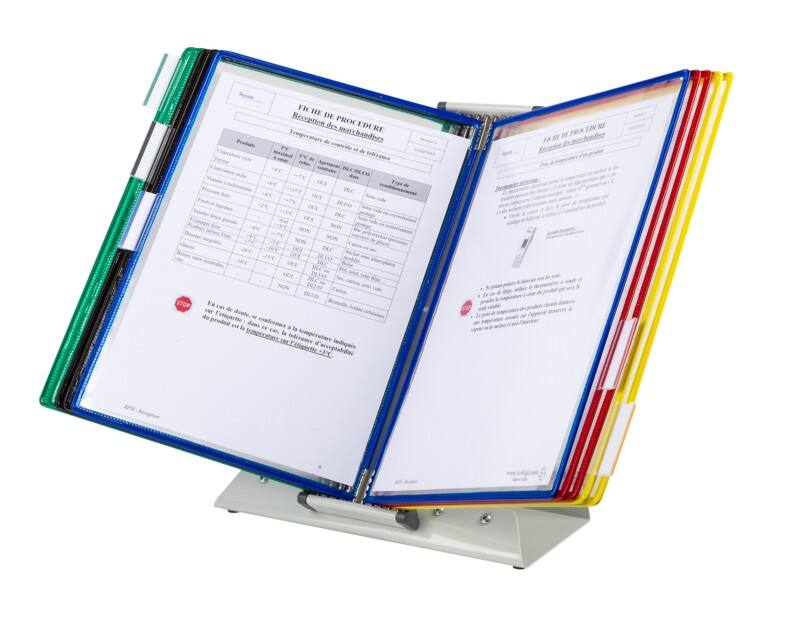 Djois Tarifold Display Panel System 10 Panels A4 Desk Standing PVC (Polyvinyl Chloride) Light Grey