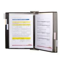 Djois Tarifold Display Panel System 10 Panels A4 Wall Mounted PVC (Polyvinyl Chloride) Black