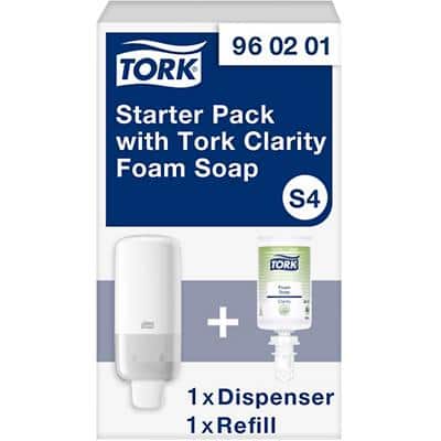 Tork Clarity Foam Soap Starter Pack with White Dispenser S4
