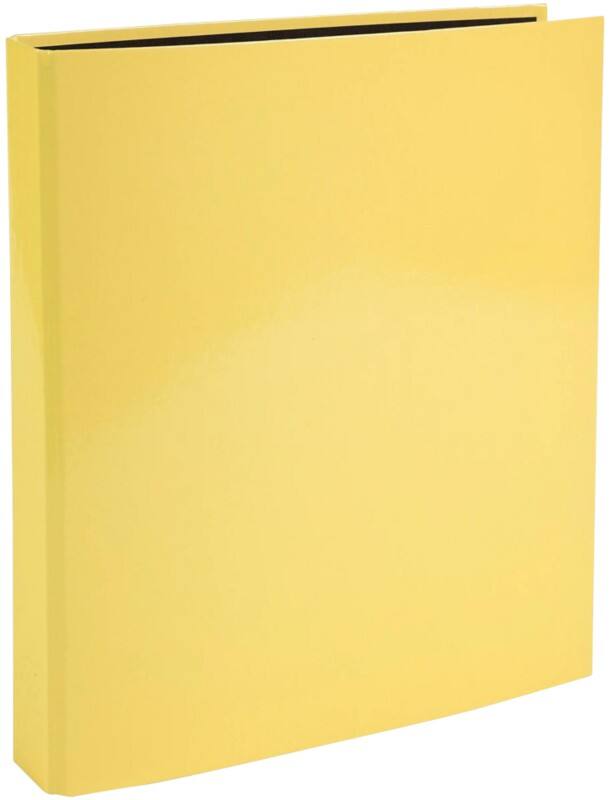 Exacompta Aquarel 25 mm Ring Binder Board, Paper A4 4 Rings Lemon 51569E