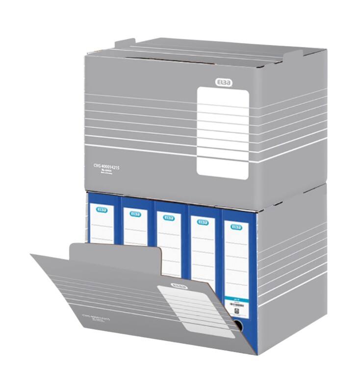 ELBA Tric Archive Box 400014215 A4 Grey 46.5 (W) x 32.5 (D) x 36 (H) cm cardboard Pack of 10