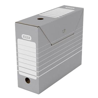 ELBA Tric Archive Box 100552039 A4 Grey 9.5 (W) x 26.5 (D) x 34 (H) cm cardboard Pack of 50