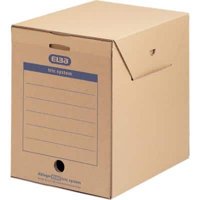 ELBA Archive Box 100421092 Brown cardboard 23.6 (W) x 30 (D) x 33.3 (H) cm Pack of 6
