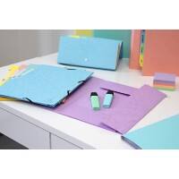 Exacompta Aquarel 3 Flap Folder A4 Mottled Pressboard 320 x 240 mm Pastel Blue 250 Sheets Pack of 5