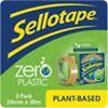 Sellotape Tape Transparent 980 mm (W) x 0.76 m (L) 76.2 mm Cellulose Film Pack of 3 
