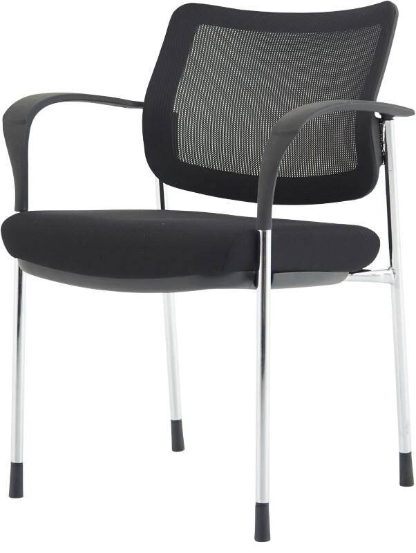 dynamic Brunswick Deluxe Visitor Chair Fixed Armrest Black 115 kg BR000220 640 x 510 x 830 mm