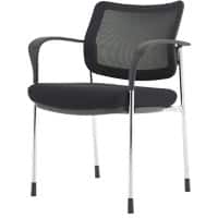 dynamic Brunswick Deluxe Visitor Chair Fixed Armrest Black 115 kg BR000220 640 x 510 x 830 mm