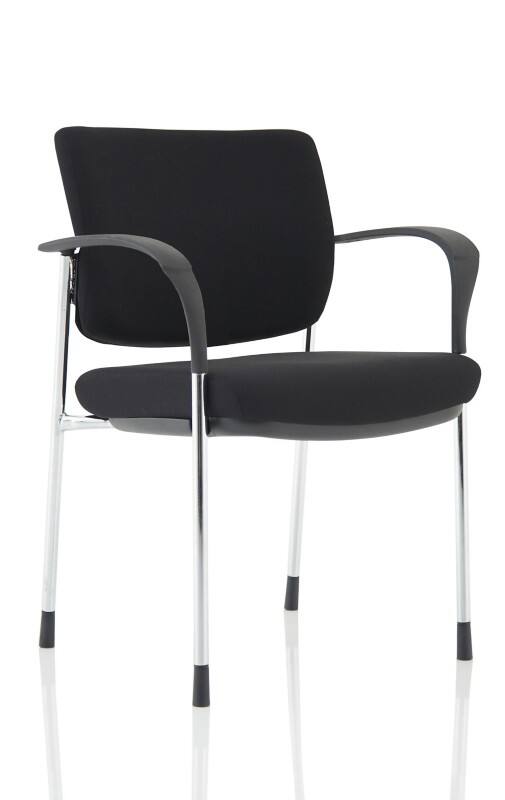dynamic Brunswick Deluxe Visitor Chair Fixed Armrest Black 115 kg BR000222 620 x 510 x 830 mm