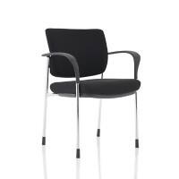 dynamic Brunswick Deluxe Visitor Chair Fixed Armrest Black 115 kg BR000222 620 x 510 x 830 mm