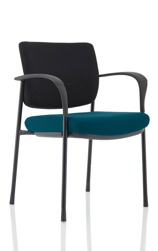 dynamic Brunswick Deluxe Visitor Chair Fixed Armrest Blue 115 kg KCUP1558 620 x 510 x 830 mm