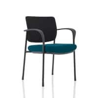 dynamic Brunswick Deluxe Visitor Chair Fixed Armrest Blue 115 kg KCUP1558 620 x 510 x 830 mm